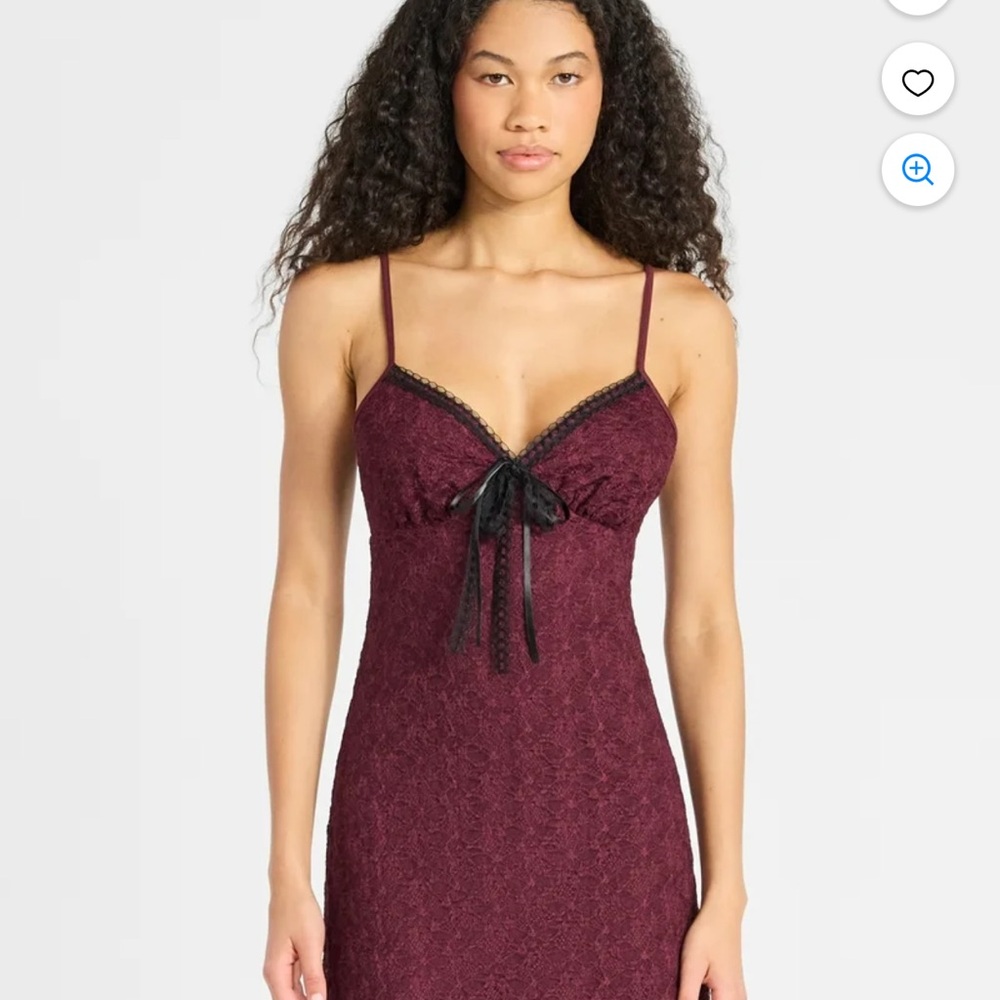 No Boundaries Burgundy Lace dress